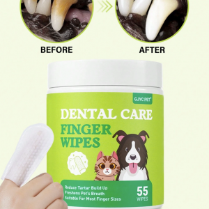 Khăn ướt làm sạch răng miệng cho chó mèo GJYC [Hộp 55 miếng]