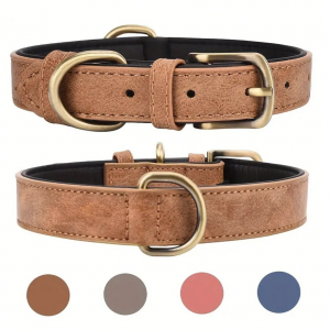 Vòng Cổ Da Retro cho chó - Giảm Sốc, Chống Giật PawLuxe
